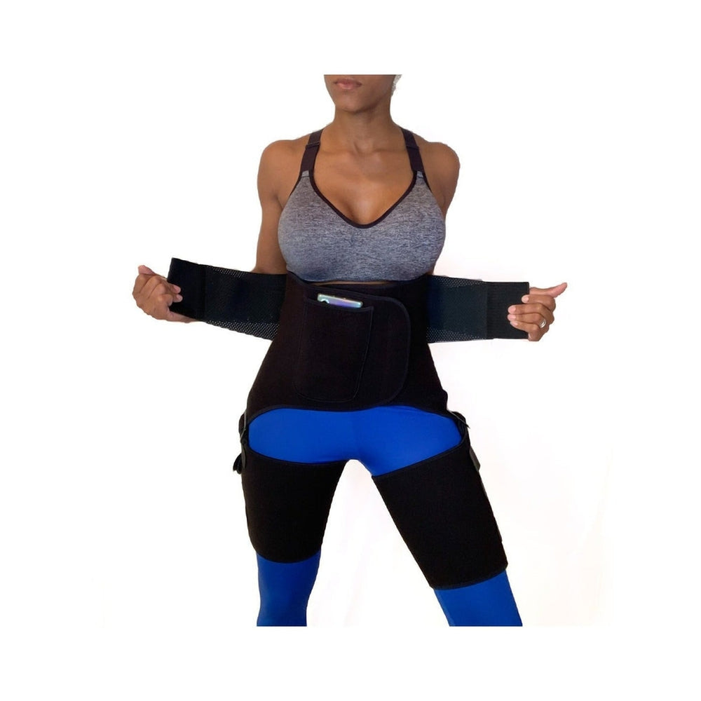 Waist and Thigh Master 2 (with front pocket)-Slimming belts-Fitazzo